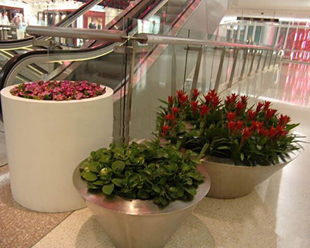 不銹鋼綠植租賃組盆